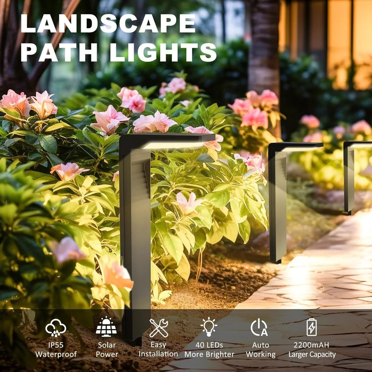 Solar Lights Outdoor 200LM Bright LED Landscape - Image 2
