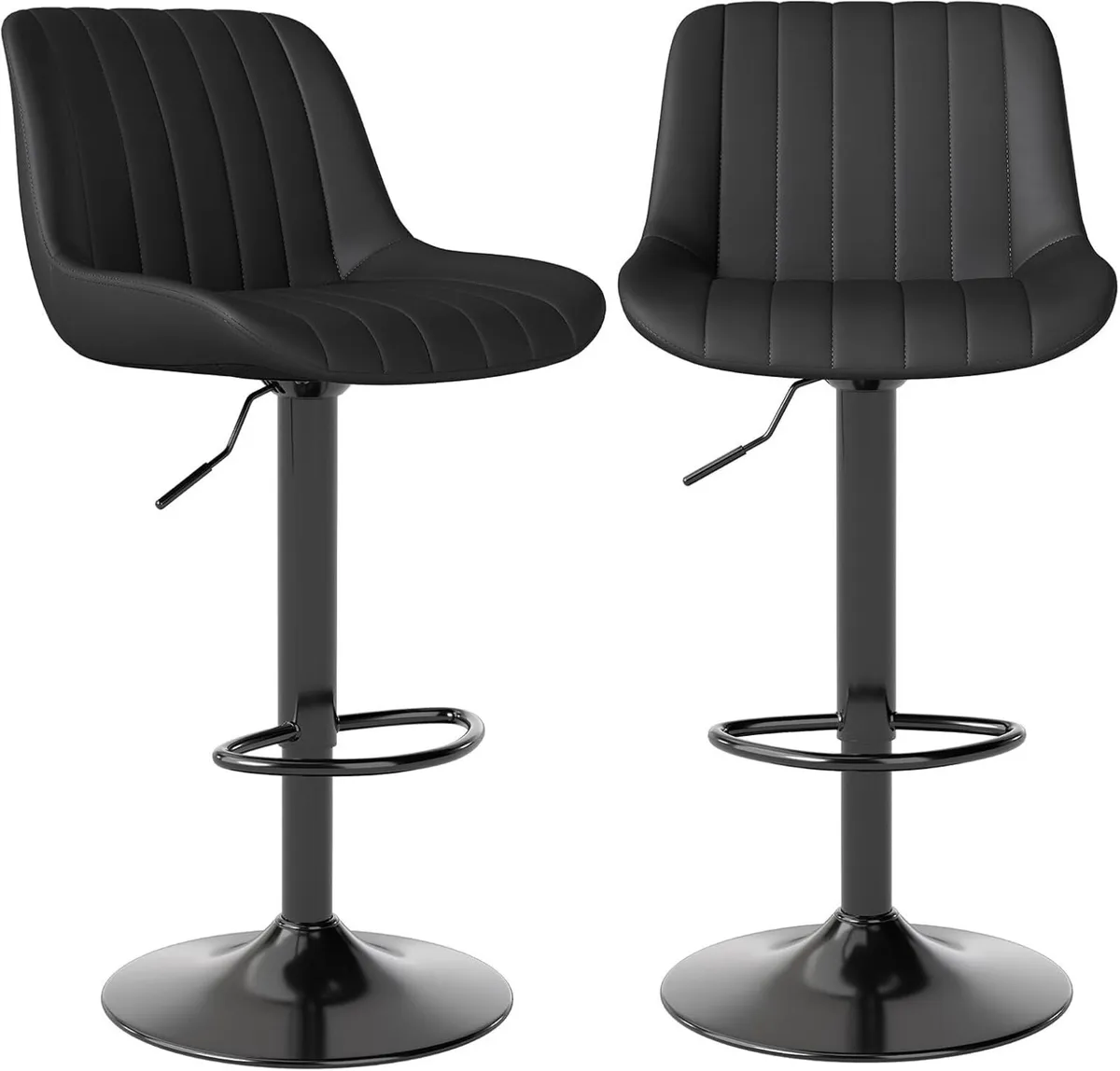 Bar Stools Set of 2 Swivel Counter Height - Image 1