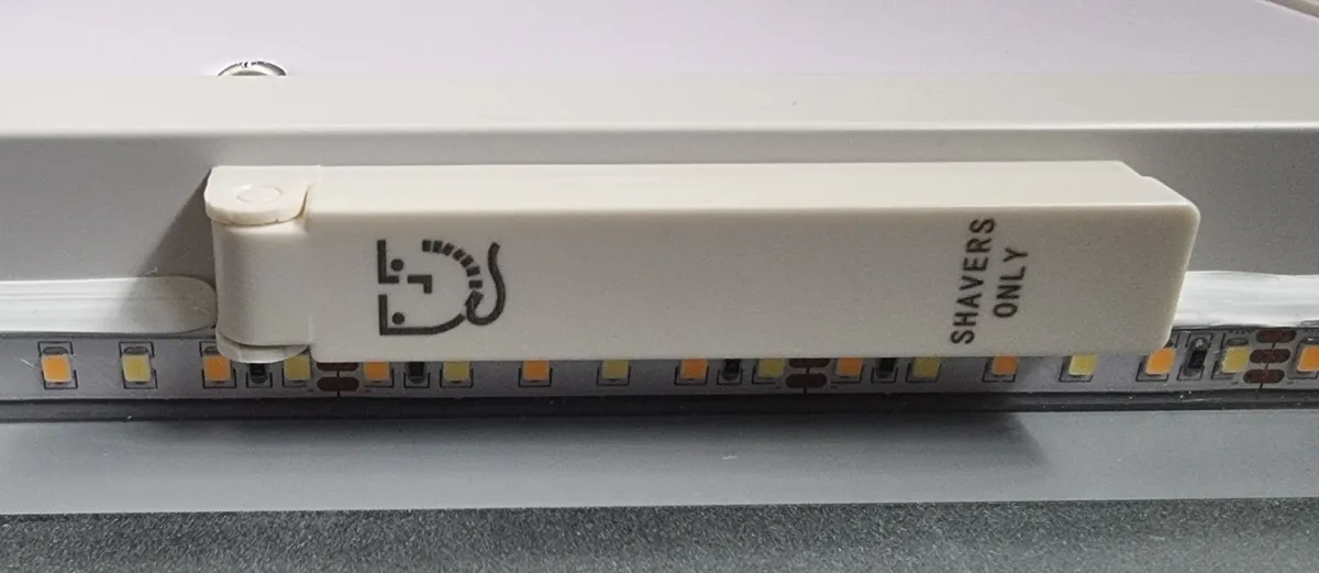 LED Bathroom Mirror Shaver Socket Antifog Speakers - Image 2