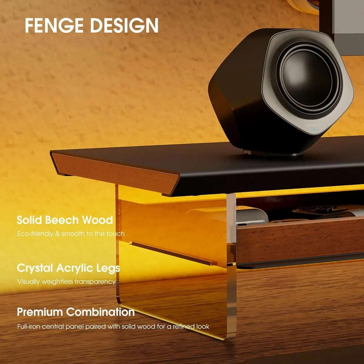 Monitor Stand Acrylic 42.5 Inch Dual Riser with - Image 4