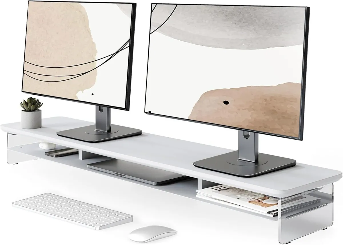 Monitor Stand Riser for 2 Monitors 108cm Large - Image 1