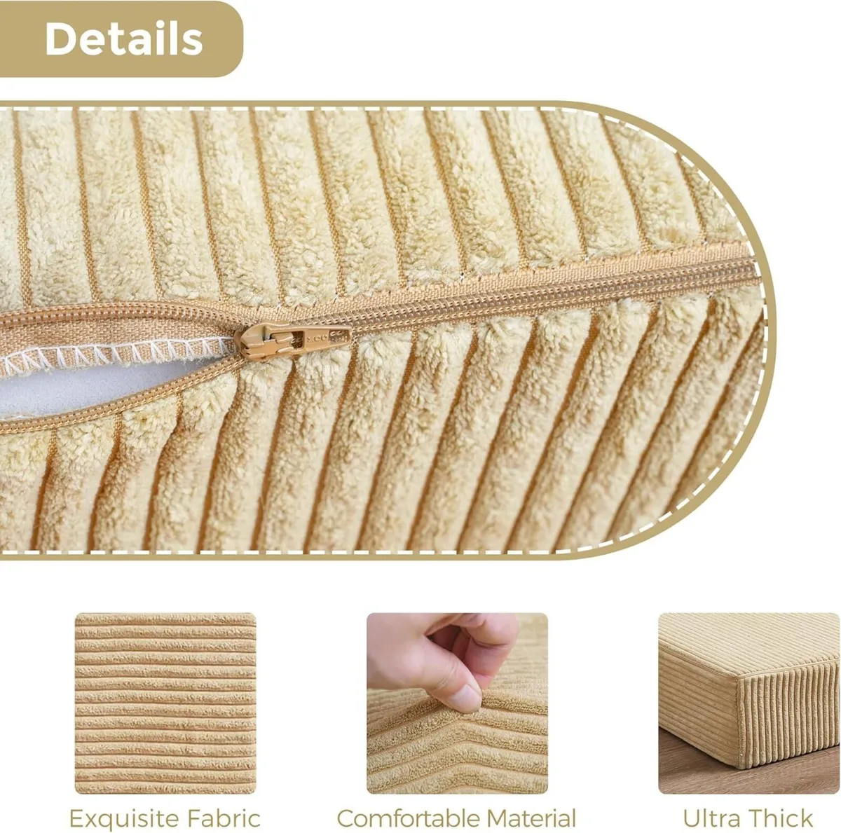 Folding Corduroy Mattress Tri Fold Floor 10cm - Image 3