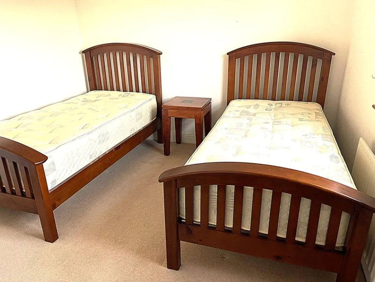 Solid Wood Single Bed Frames X2 - Image 1
