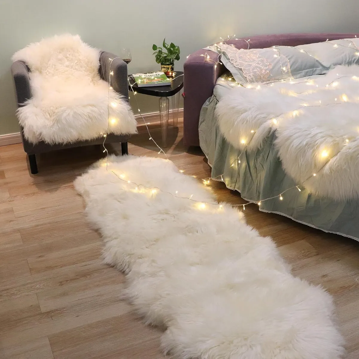 Double Sheepskin Rug 180x60 cm Genuine New - Image 4