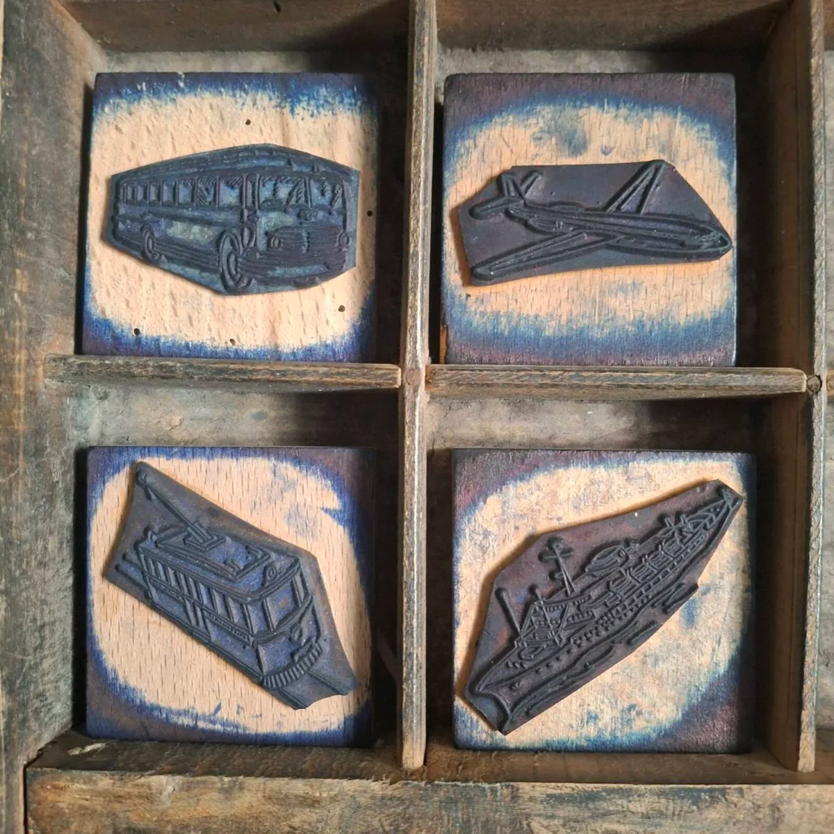 French Transport Printing Blocks - Image 1