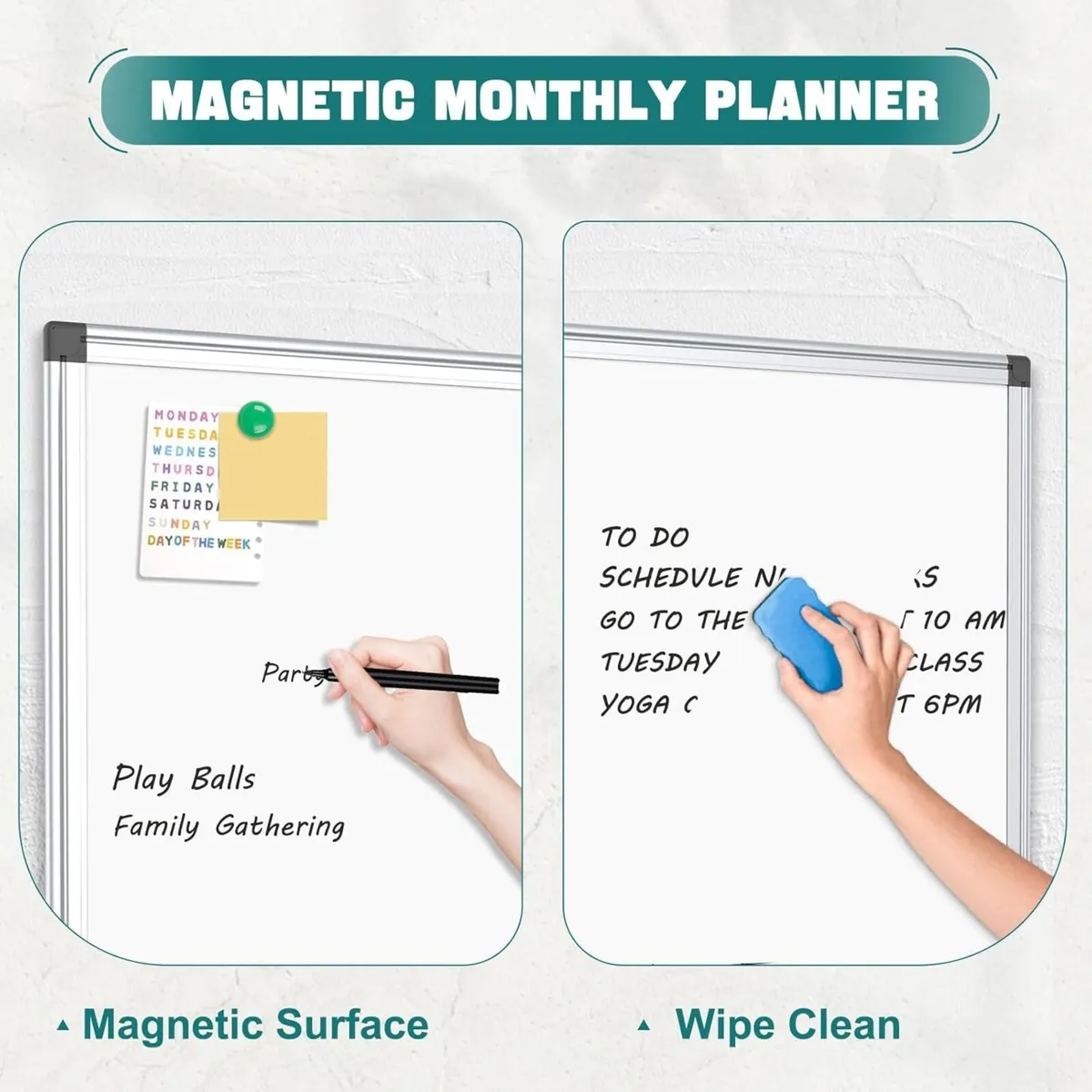 Magnetic Whiteboard 80 X 100 cm Large White Board - Image 4