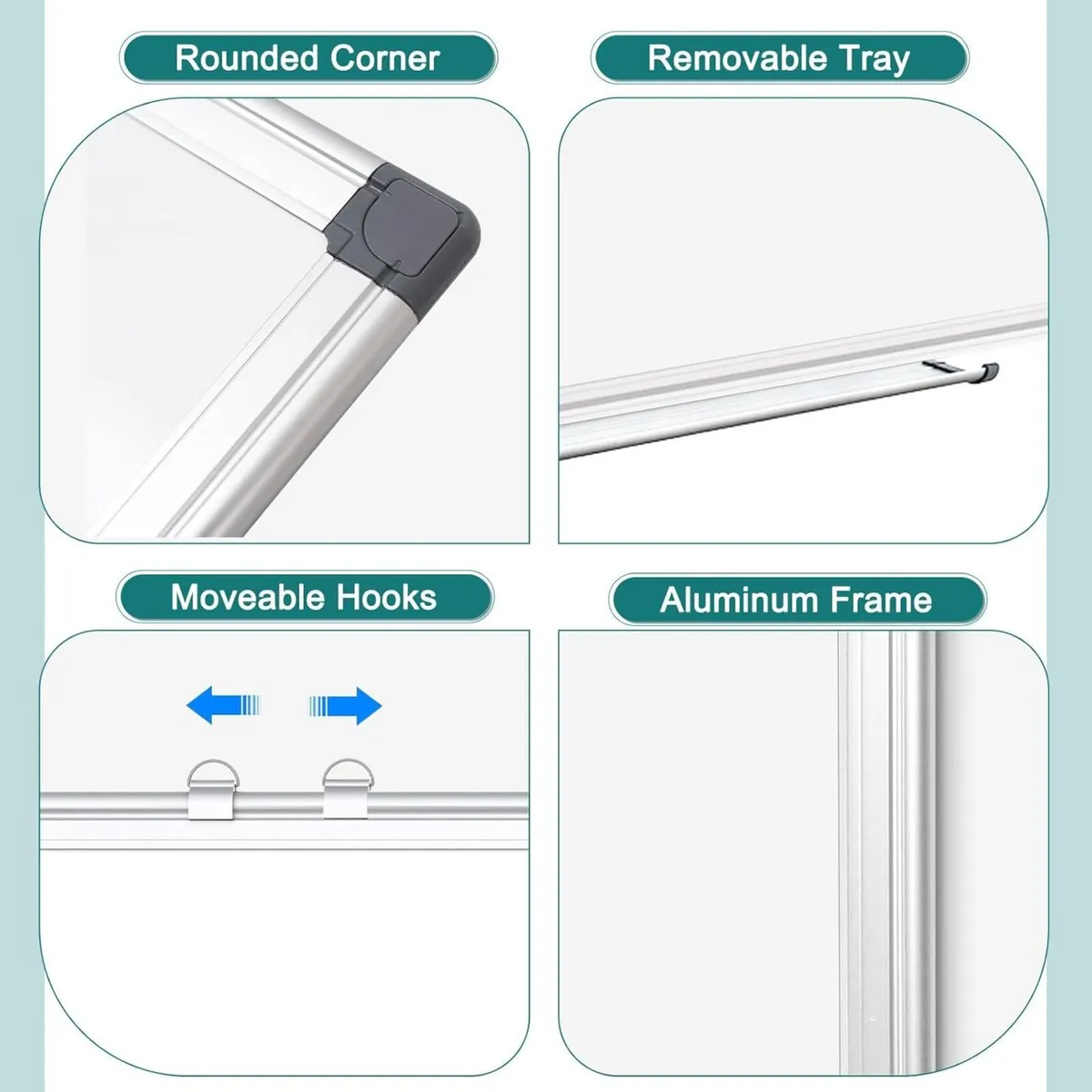 Magnetic Whiteboard 80 X 100 cm Large White Board - Image 3