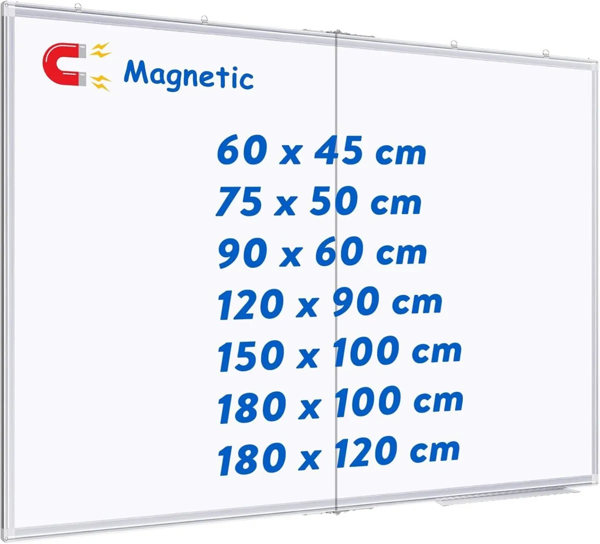 Whiteboard 120 x 90 cm Magnetic White Board for - Image 1