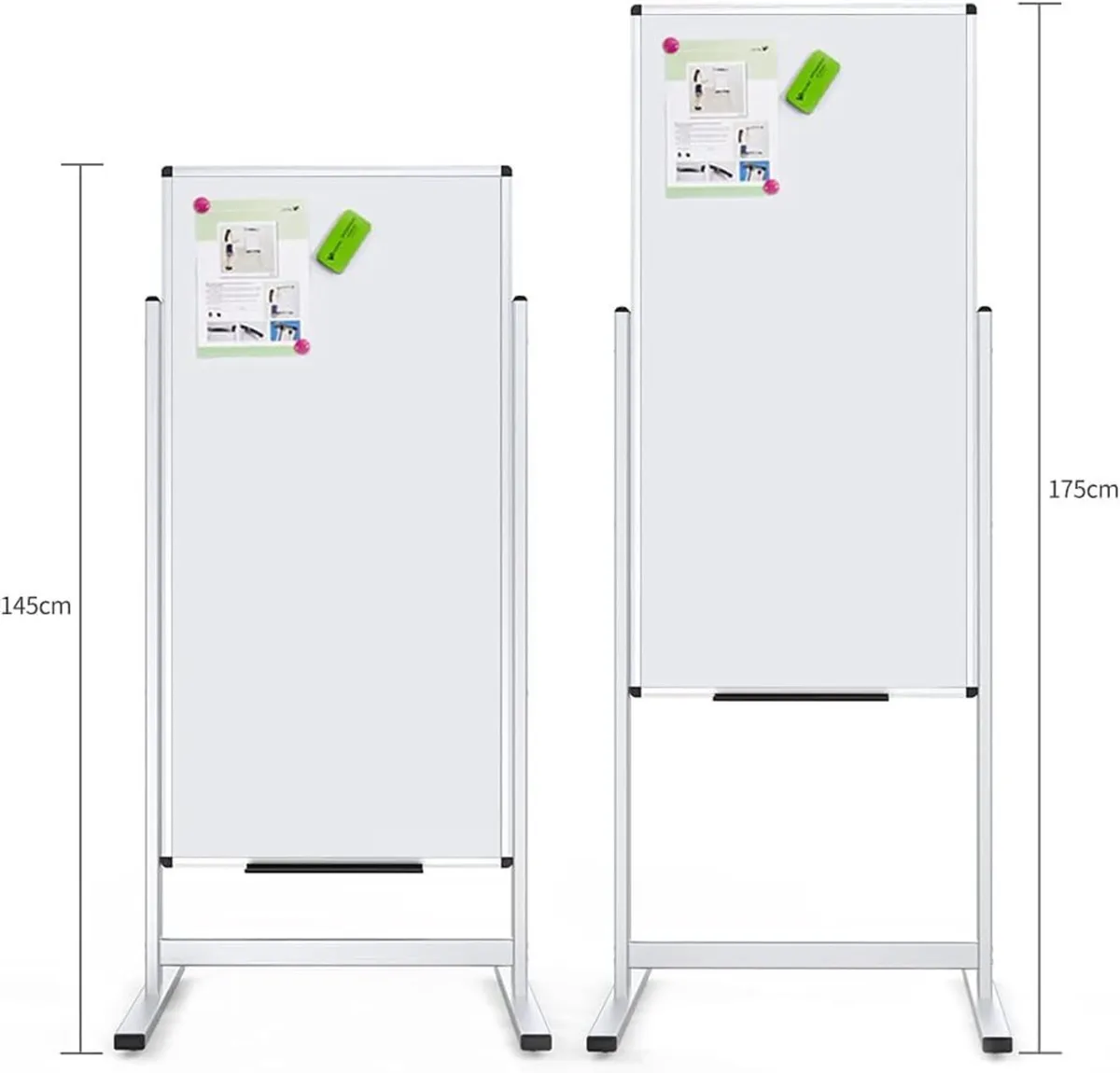 Double-Sided Magnetic Stand Whiteboard Aluminium - Image 3