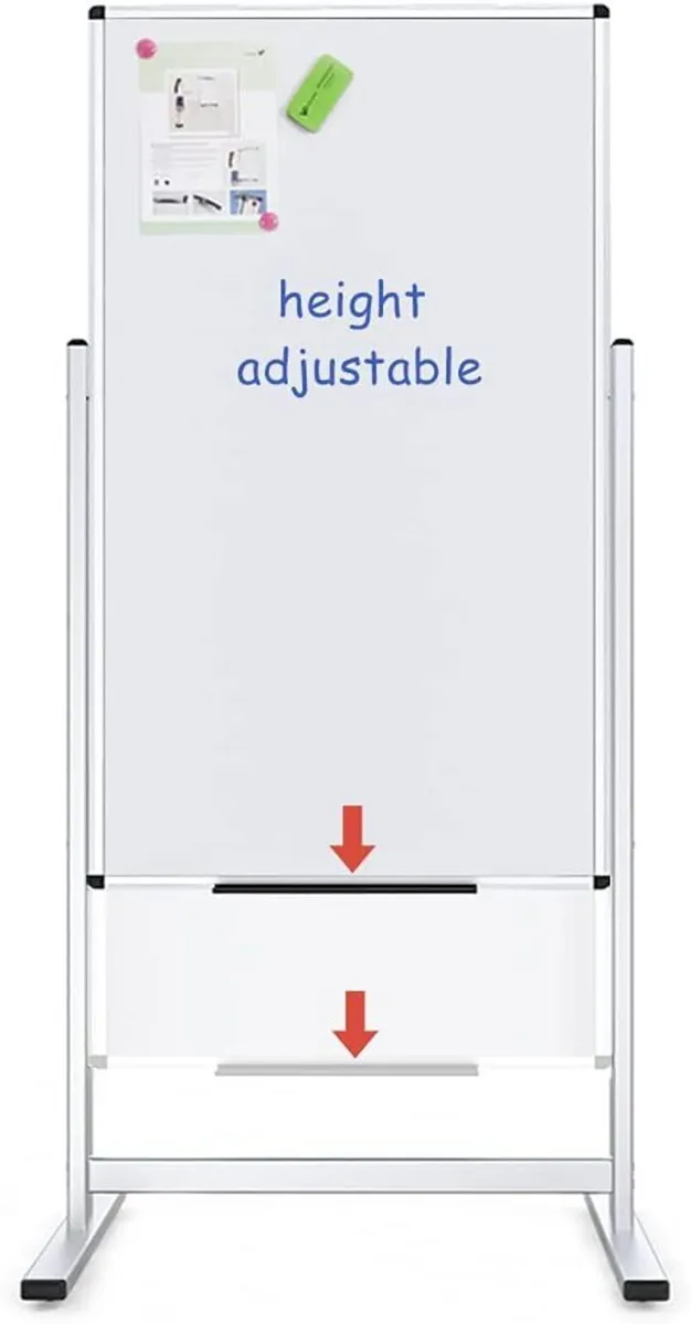 Double-Sided Magnetic Stand Whiteboard Aluminium - Image 4