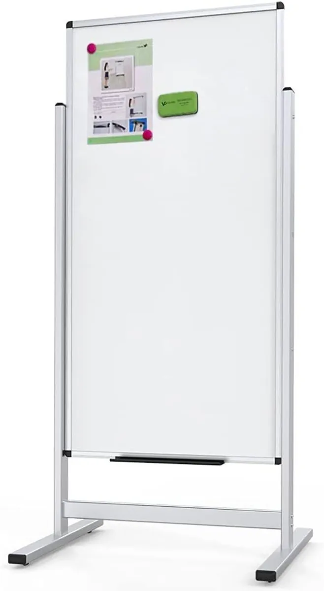 Double-Sided Magnetic Stand Whiteboard Aluminium - Image 1