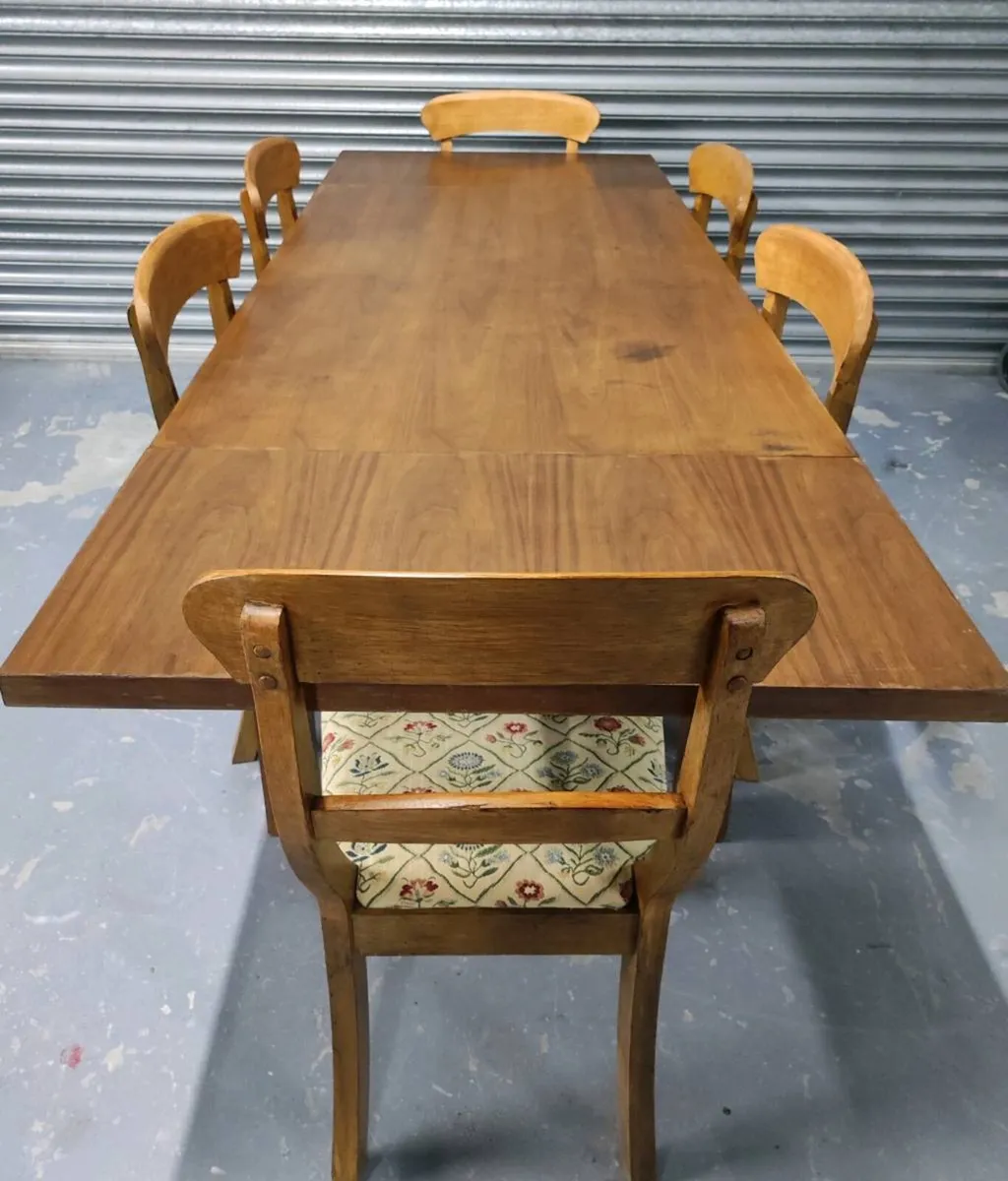 1960's Mid century french farmhouse dining set - Image 1