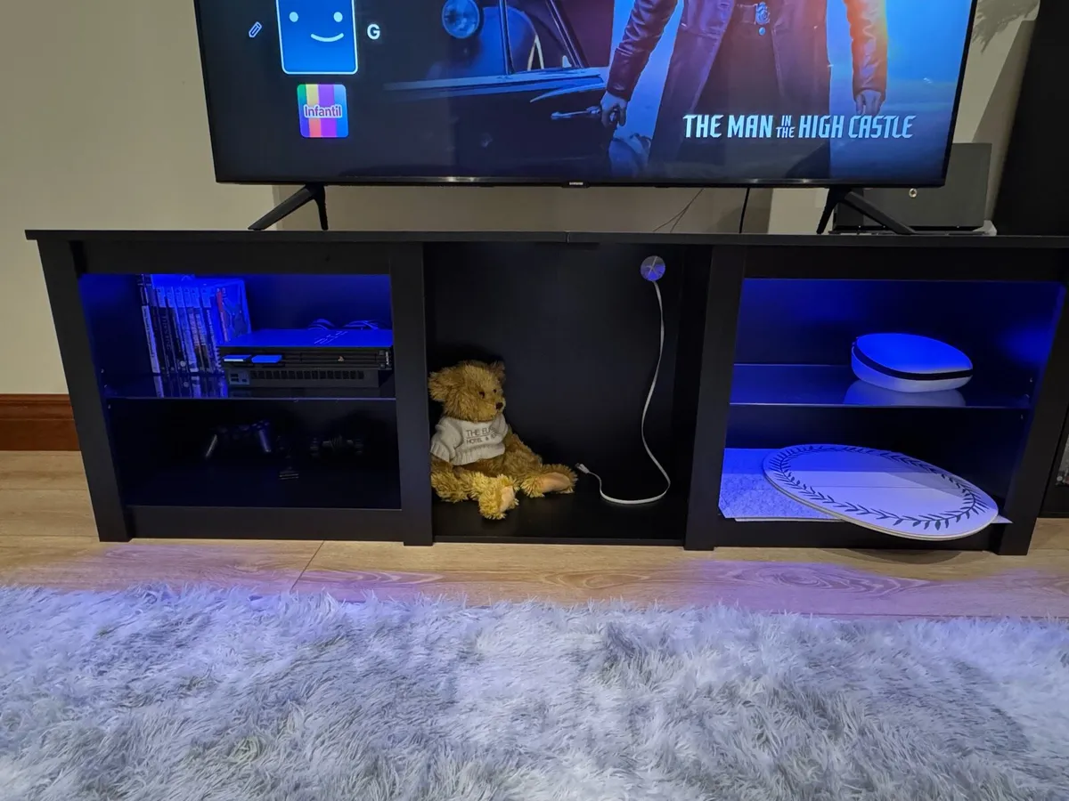 LED TV Stand with RGB Lights - Excellent Condition - Image 1