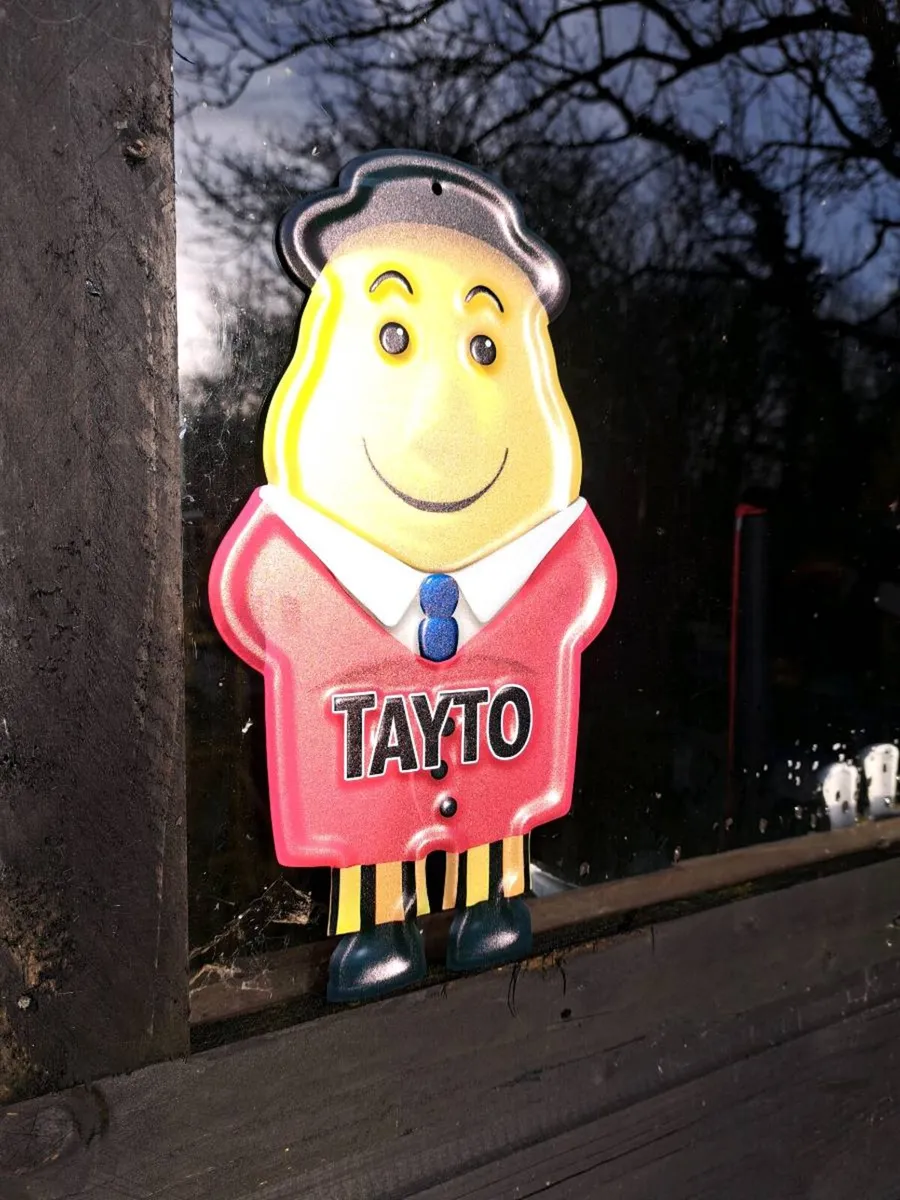 Tayto man metal sign - Image 1