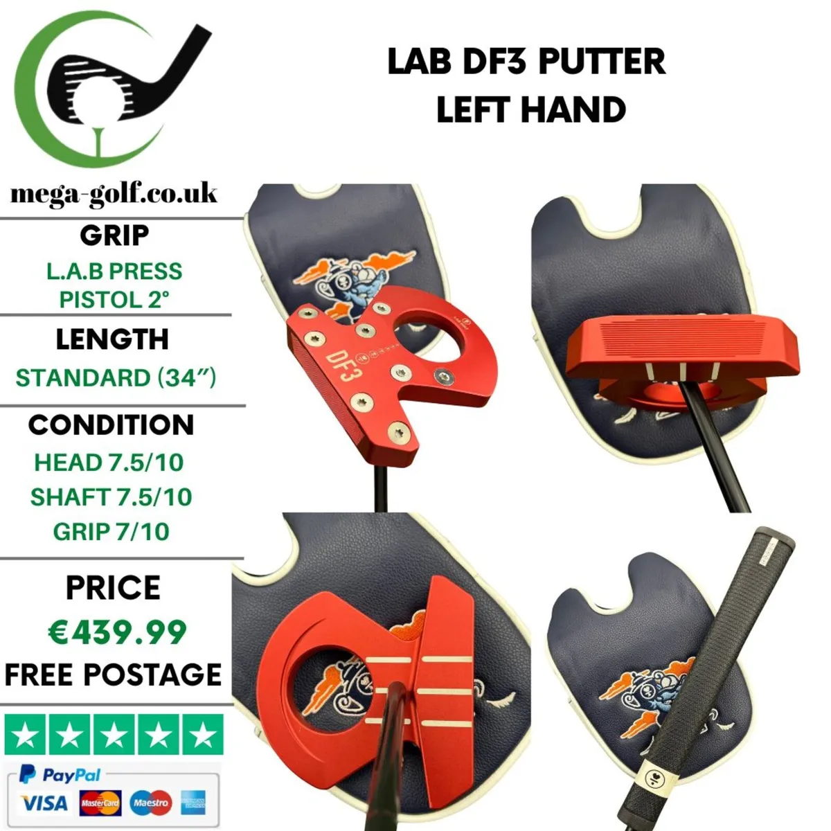 Lab DF3 Putter / 34″ / Left Hand - Image 1