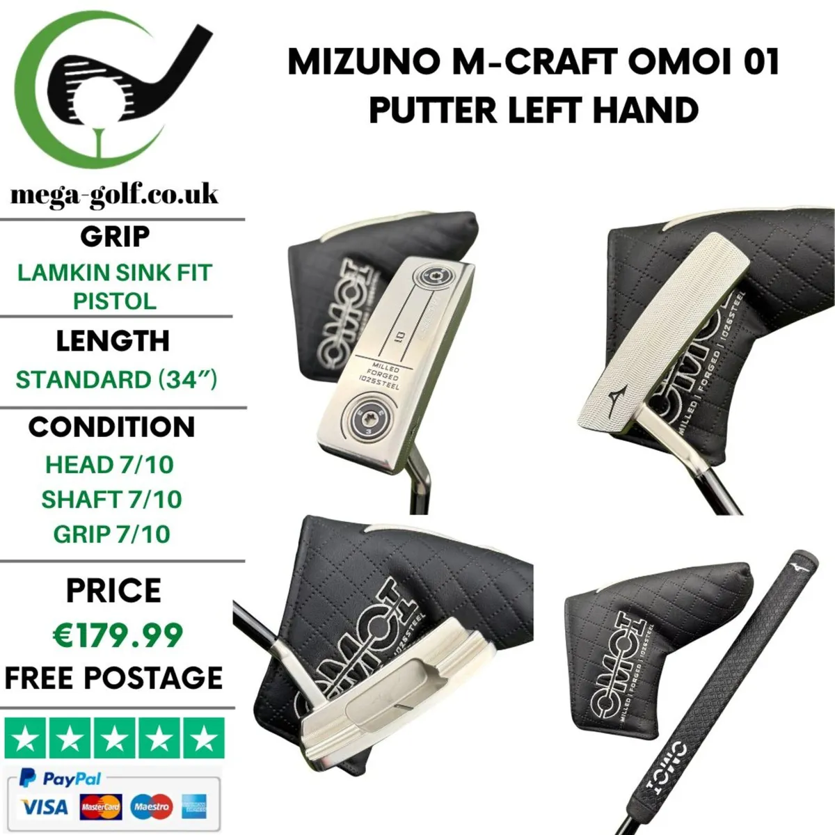 Mizuno M-Craft OMOI 01 Putter / 34″ - Image 1
