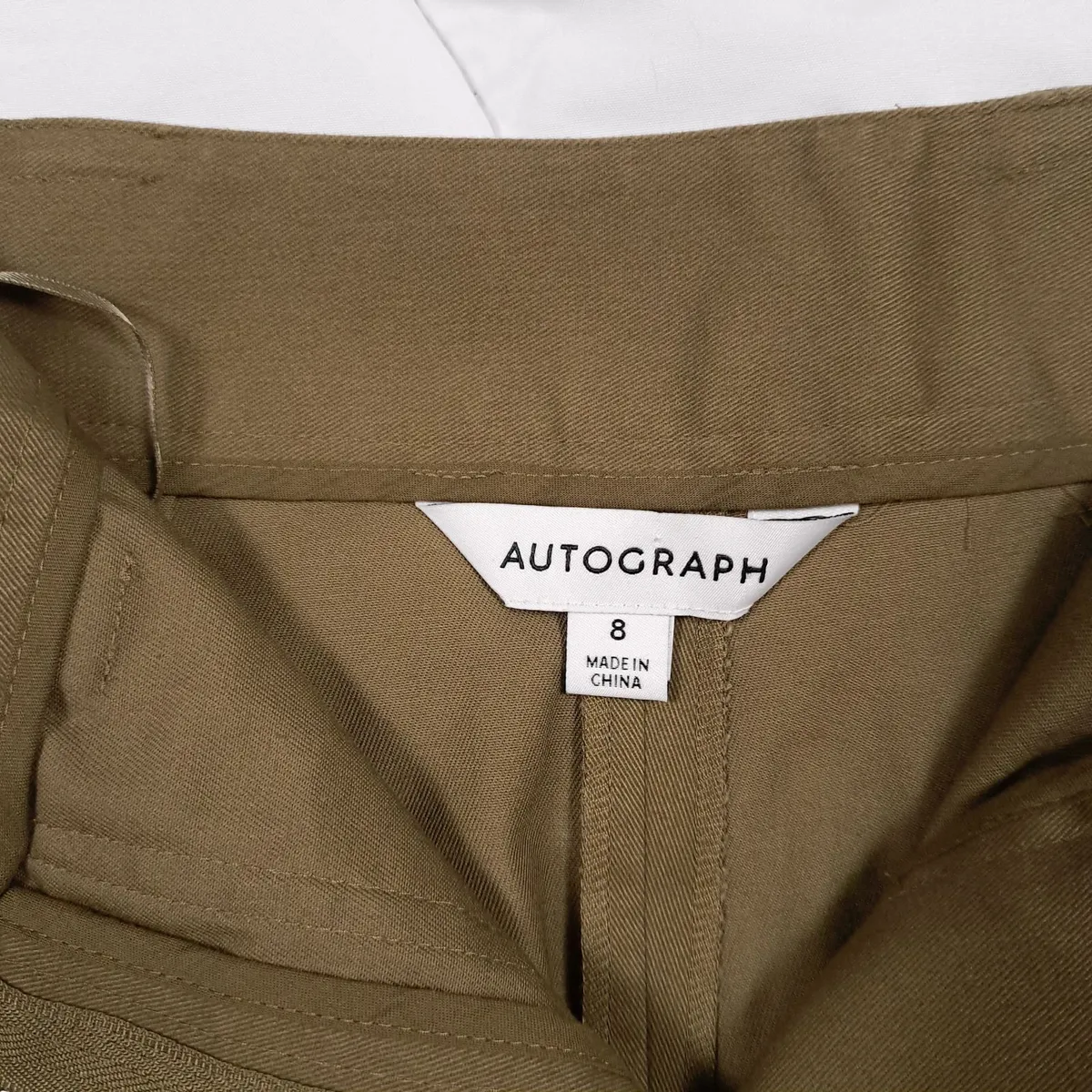 Autograph Green Khaki Straight Midi Skirt 8UK/36EU - Image 4