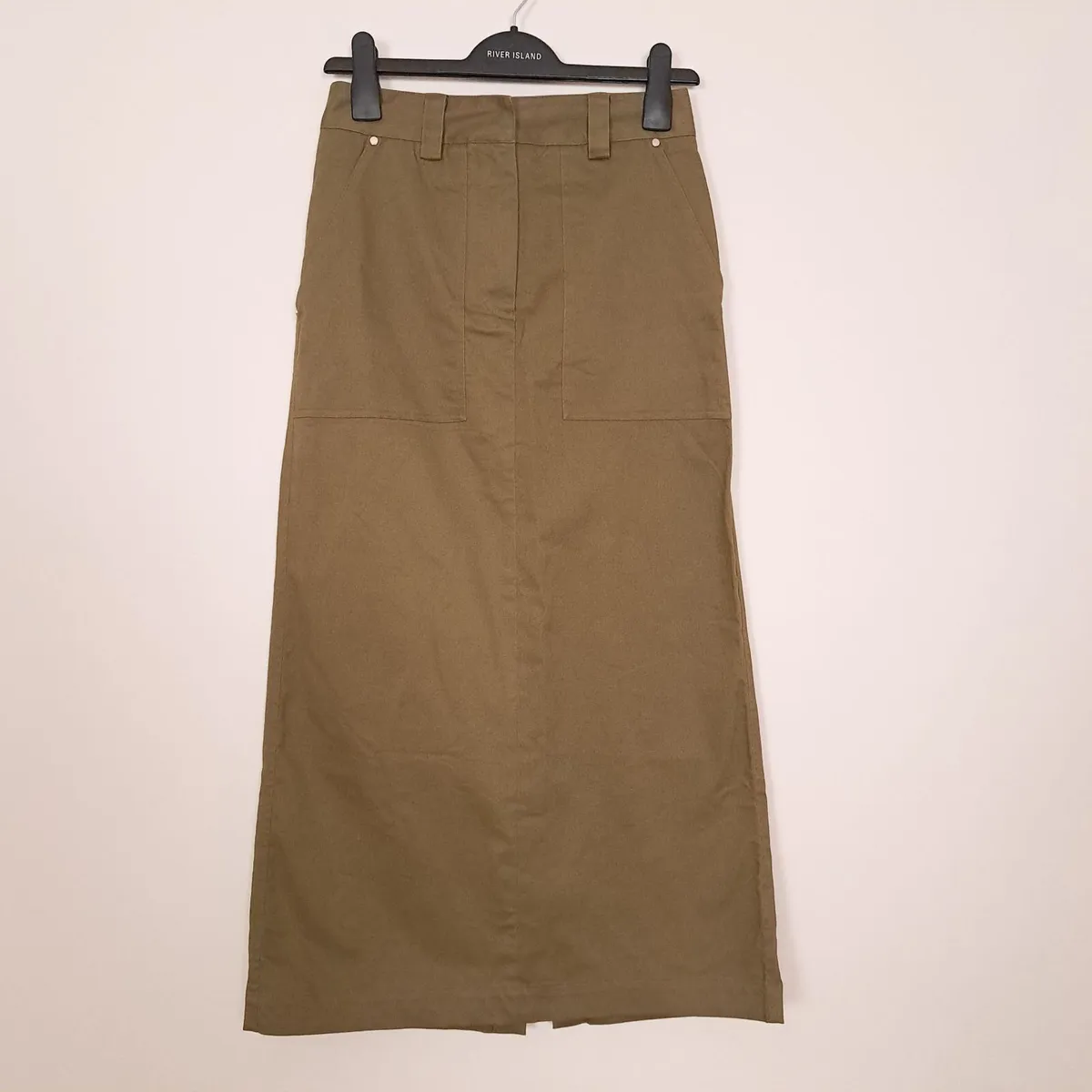 Autograph Green Khaki Straight Midi Skirt 8UK/36EU - Image 1