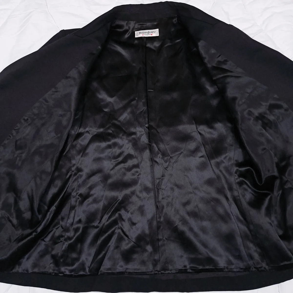 YSL Vintage Black Wool Blazer Jacket 20UK/48EU - Image 4