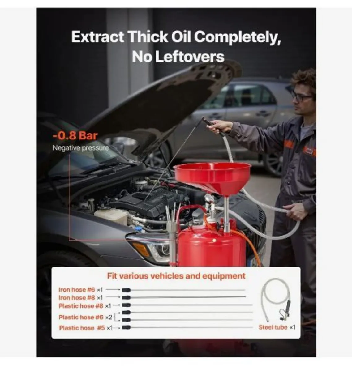 79.5L Waste Oil Drain Tank, Air Operated - Image 4