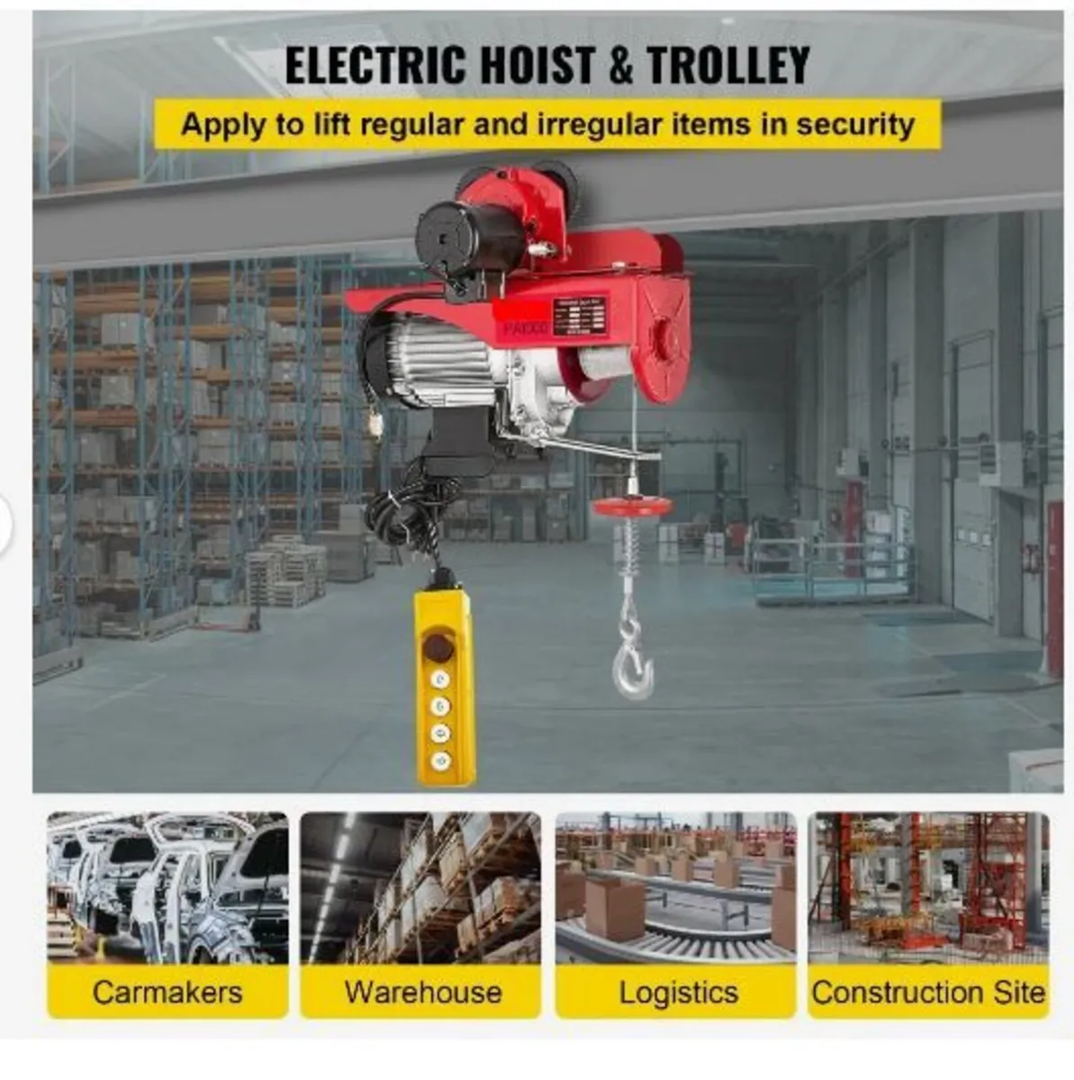 Electric Wire Rope Hoist with Trolley - Image 4
