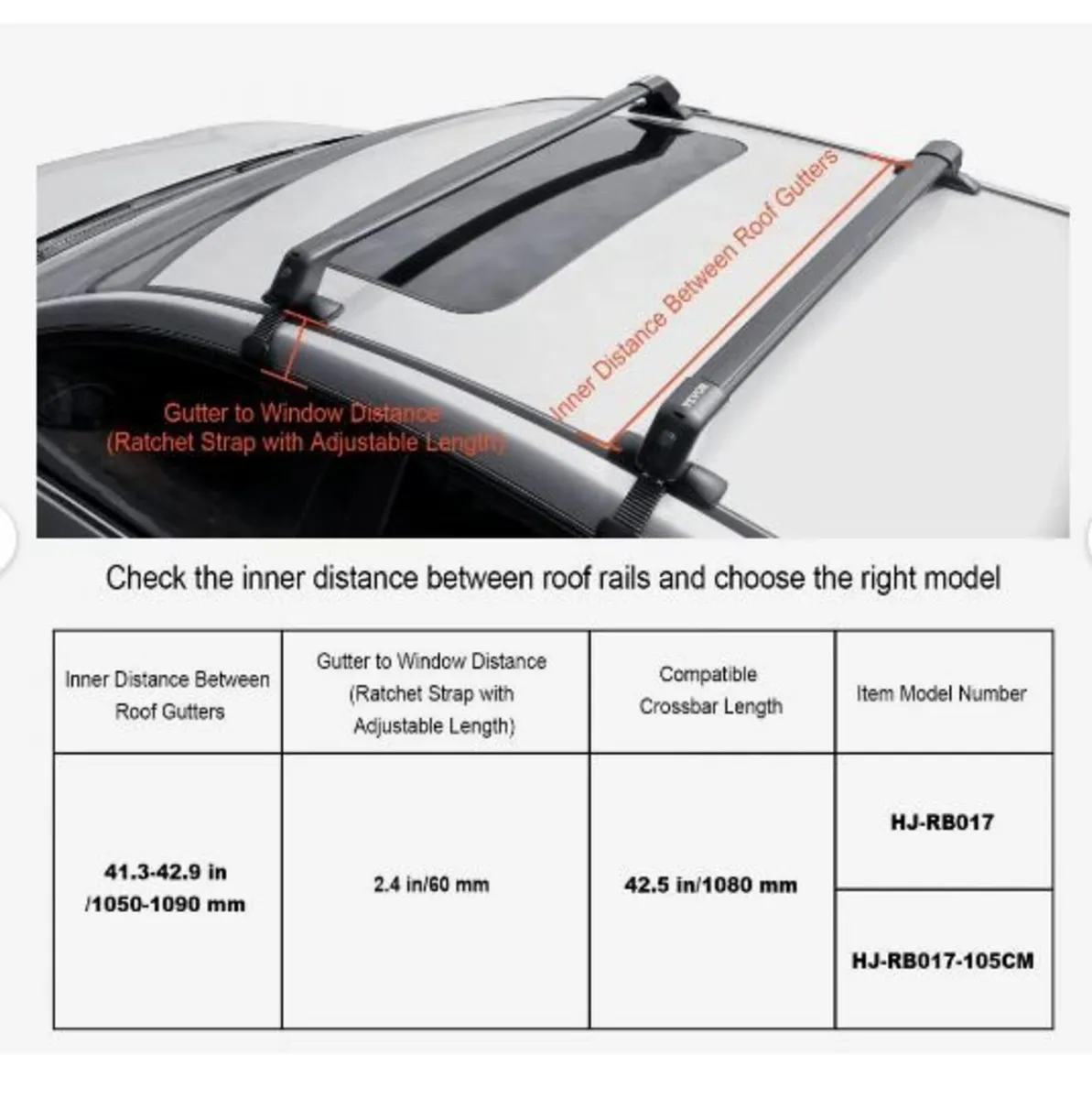 Universal Roof Rack Cross Bars - Image 3