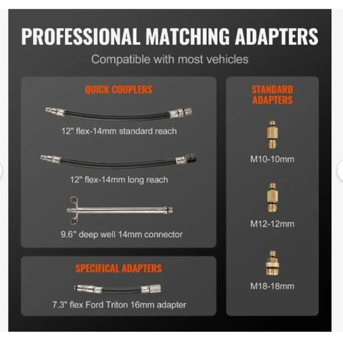Compression Tester Adapter Kit, 9 Pcs - Image 3