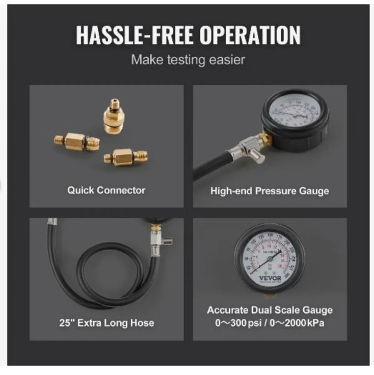 Compression Tester Adapter Kit, 9 Pcs - Image 4