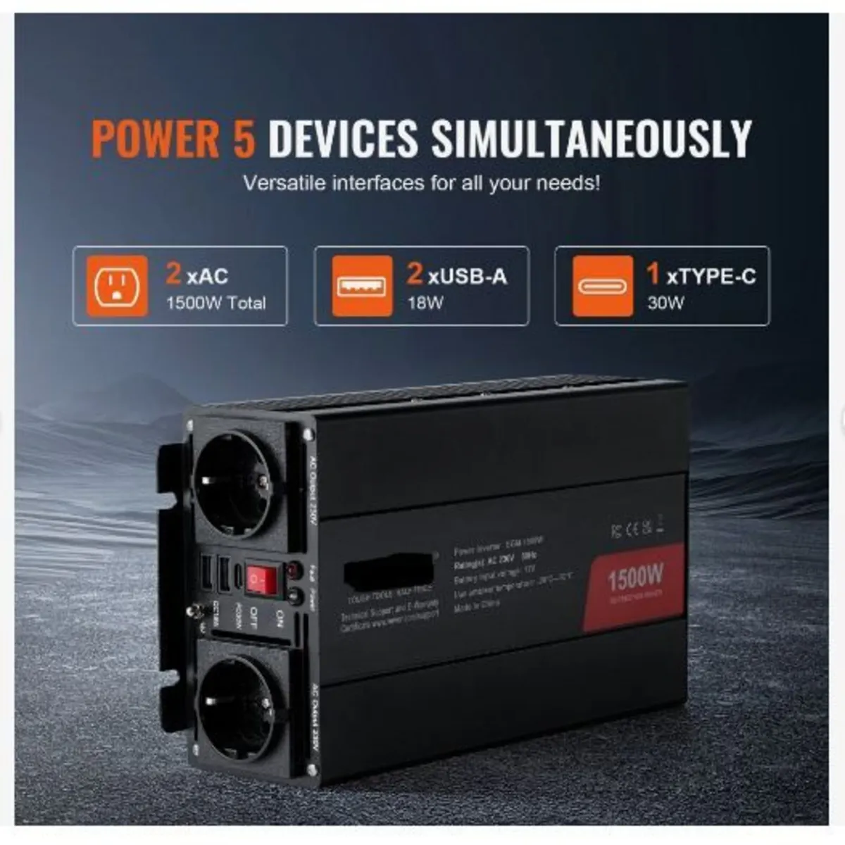 Modified Sine Wave Inverter, 1500W - Image 2