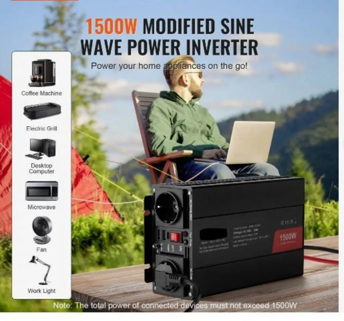 Modified Sine Wave Inverter, 1500W - Image 3