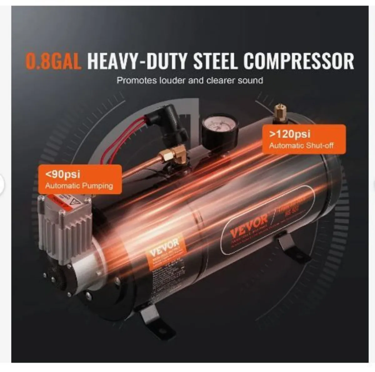 Train Horns Kit 4 Trumpet Air Horn - Image 4