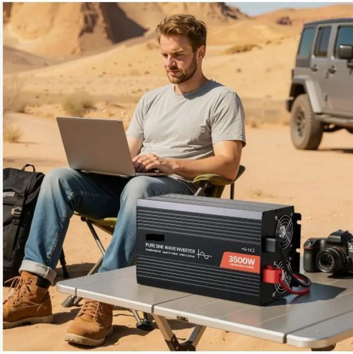 3500W Power Inverter, 12V DC to 230V - Image 2