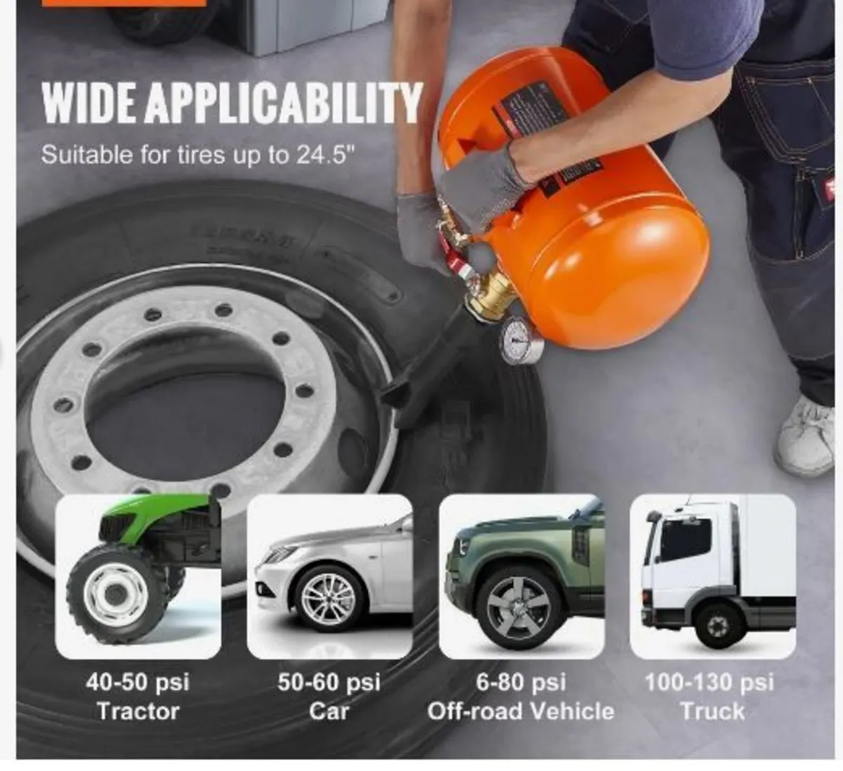 Tire Bead Seater, 5 Gal/19L Air Tire Bead Blaster - Image 2