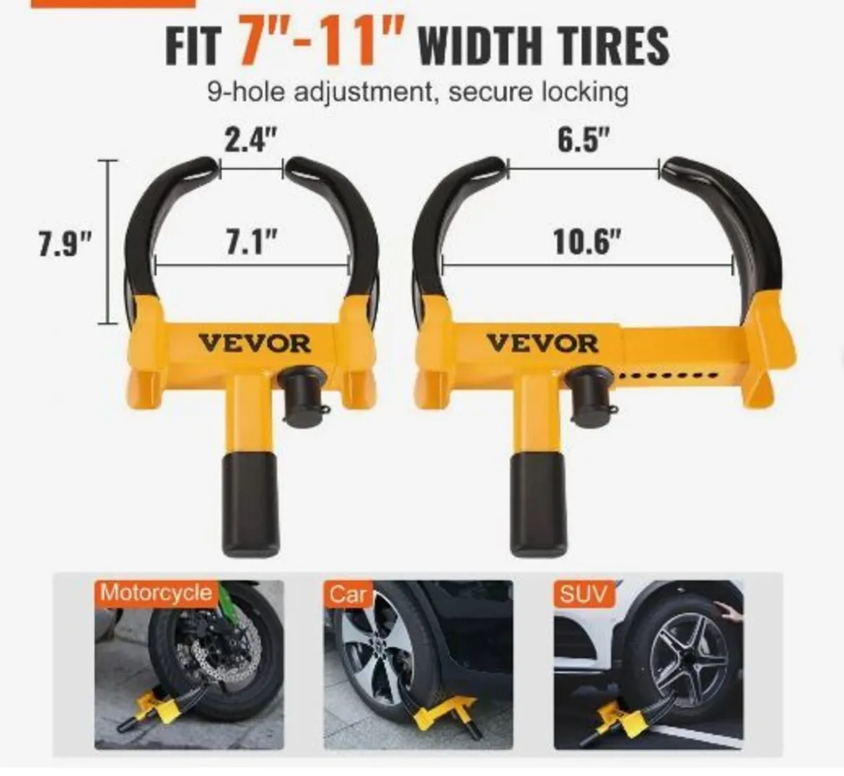 Wheel Lock, 2 Packs Universal Wheel - Image 2