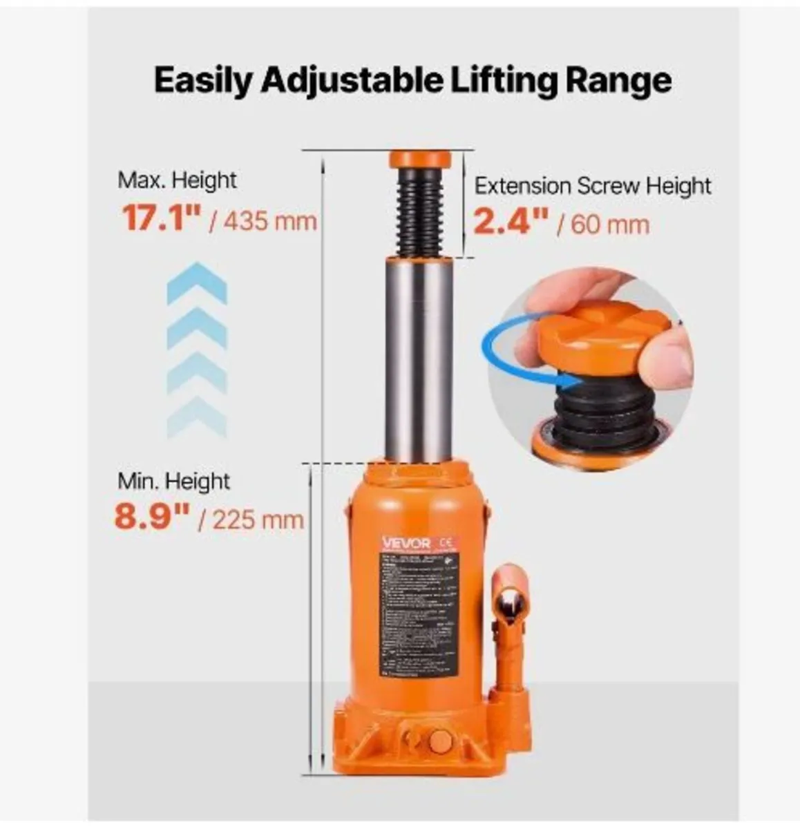 Hydraulic Bottle Jack, 20 Ton - Image 2