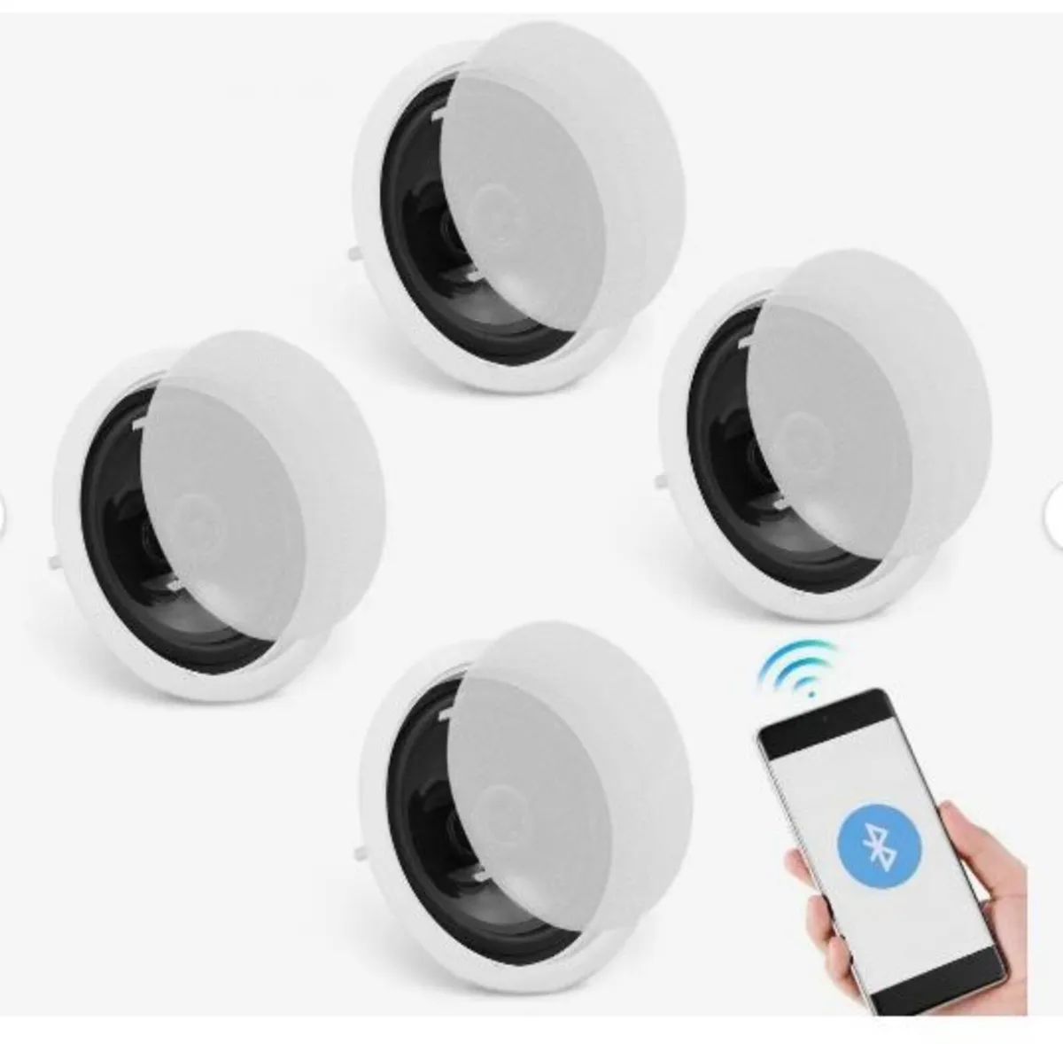 4 PCs 6.5"/16.5 cm Bluetooth Ceiling Speakers 150 - Image 1