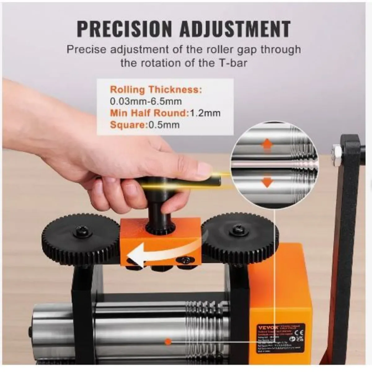 Rolling Mill, 2.95"/75 mm Jewelry Rolling Mill - Image 3