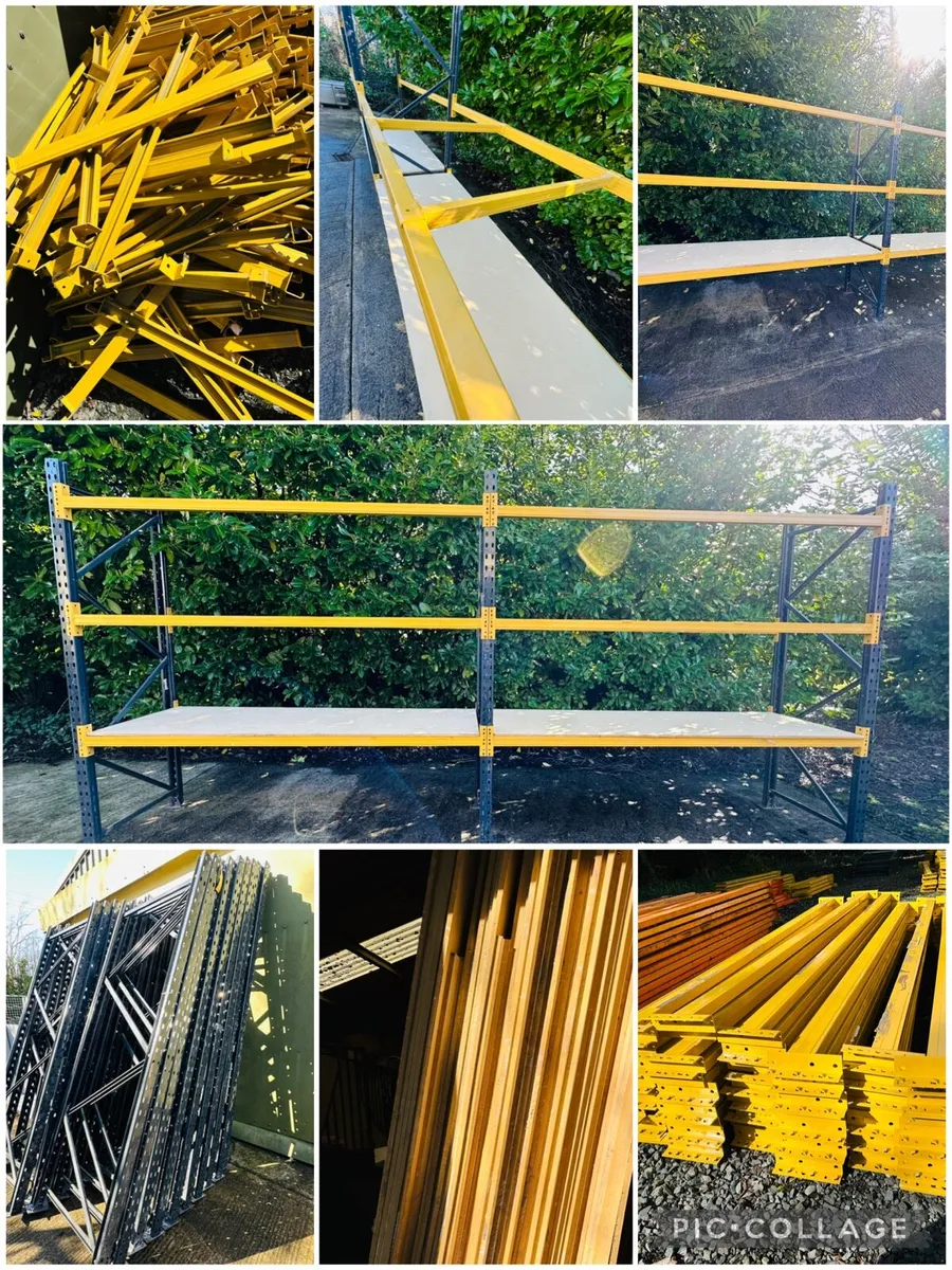 PALLET RACKING WITH BOARDS - LIKE NEW! - Image 1