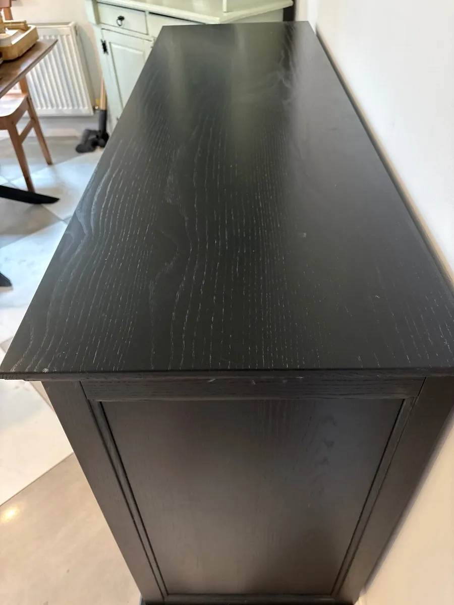 Black Hutch w/sliding doors 145x48x92 - Image 4
