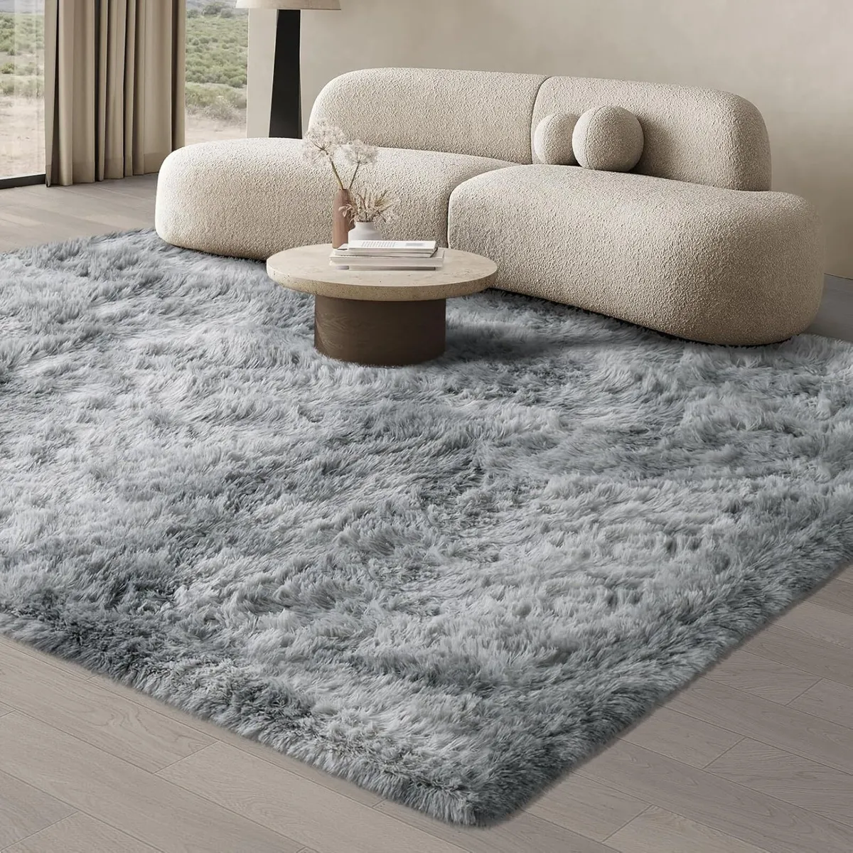 Rugs Living Room 200 x 300 cm Grey Area Rug Anti - Image 1