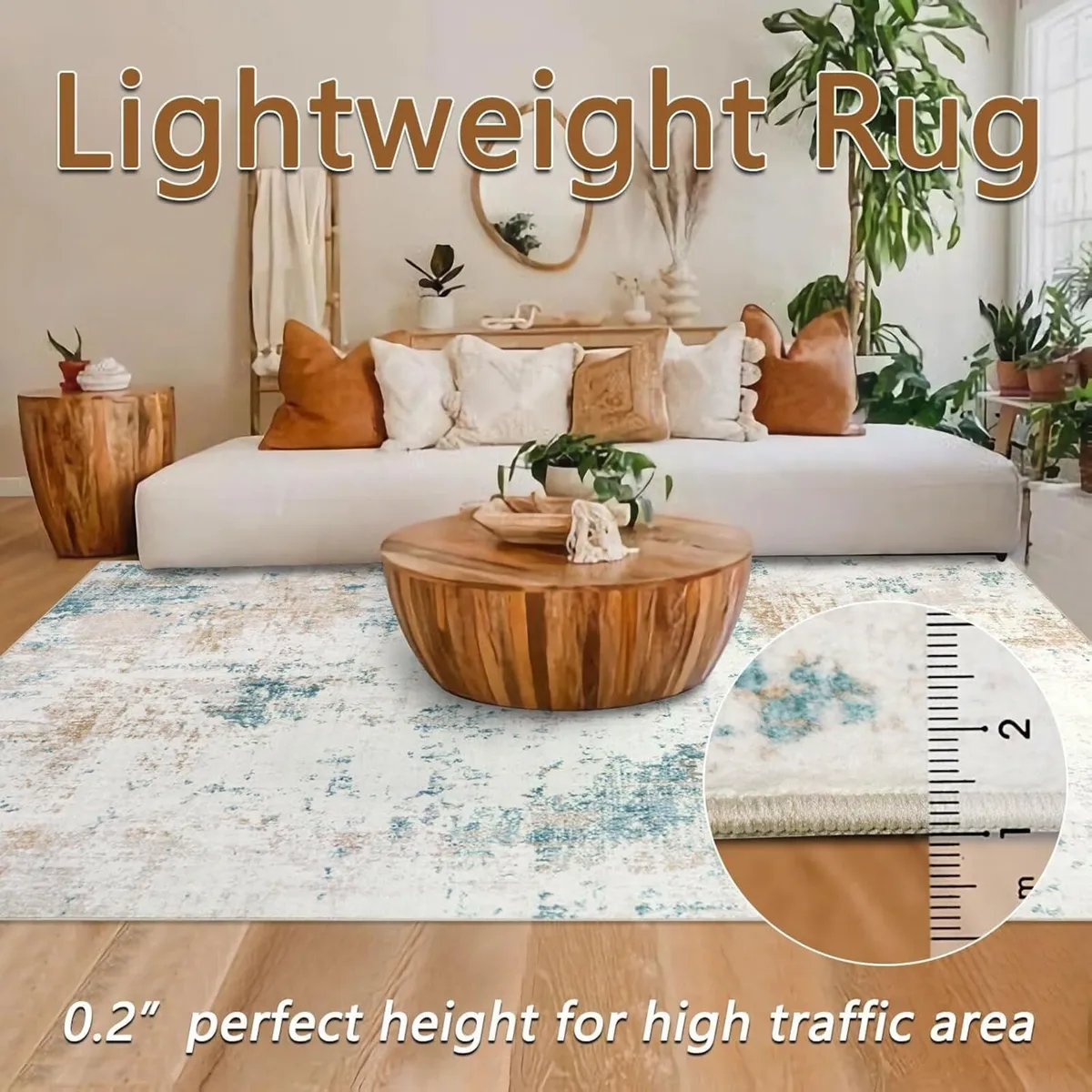 Washable Rugs for Living Room 200x300cm Large Rug - Image 3