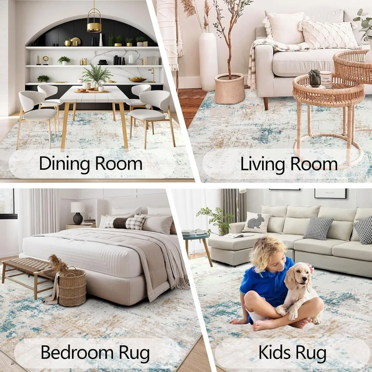 Washable Rugs for Living Room 200x300cm Large Rug - Image 4