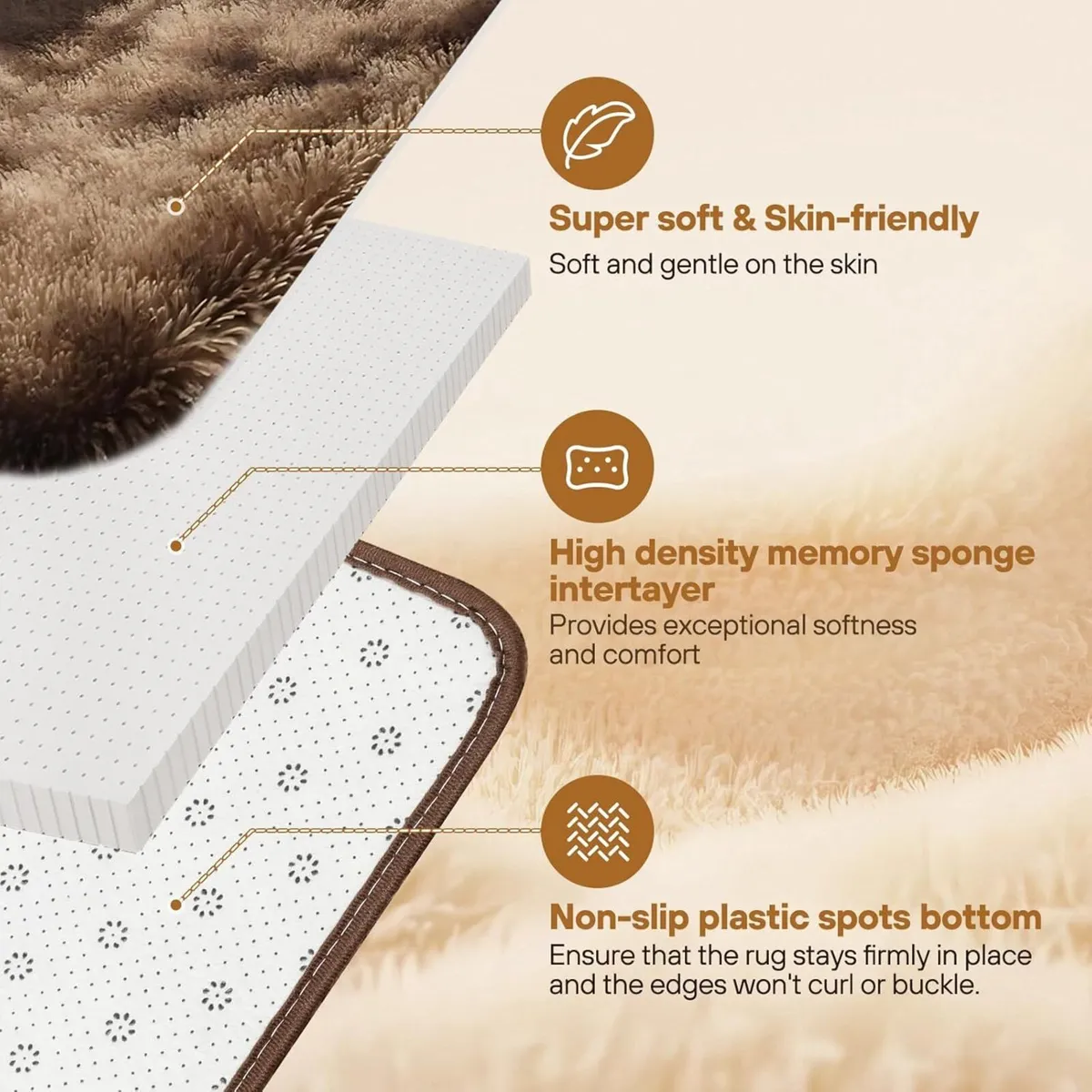 Rugs Living Room - Soft Fluffy Area for Bedroom - Image 2