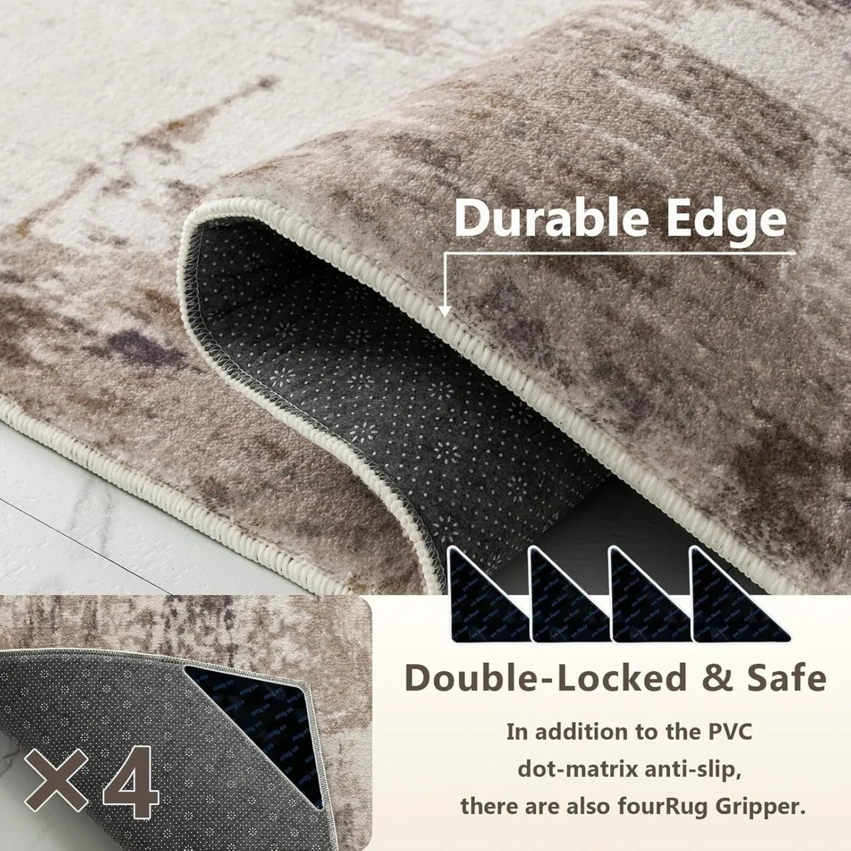 Upgraded 14.5mm Thick Sponge Large Rug Modern - Image 4