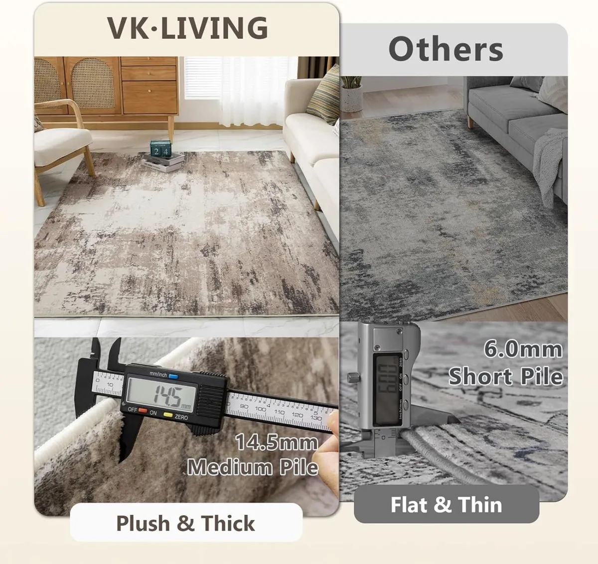 Upgraded 14.5mm Thick Sponge Large Rug Modern - Image 2