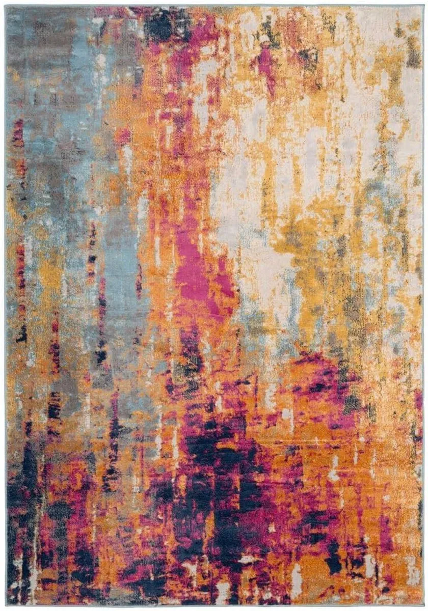 Contemporary Multi Colours Distressed Living Room - Image 1