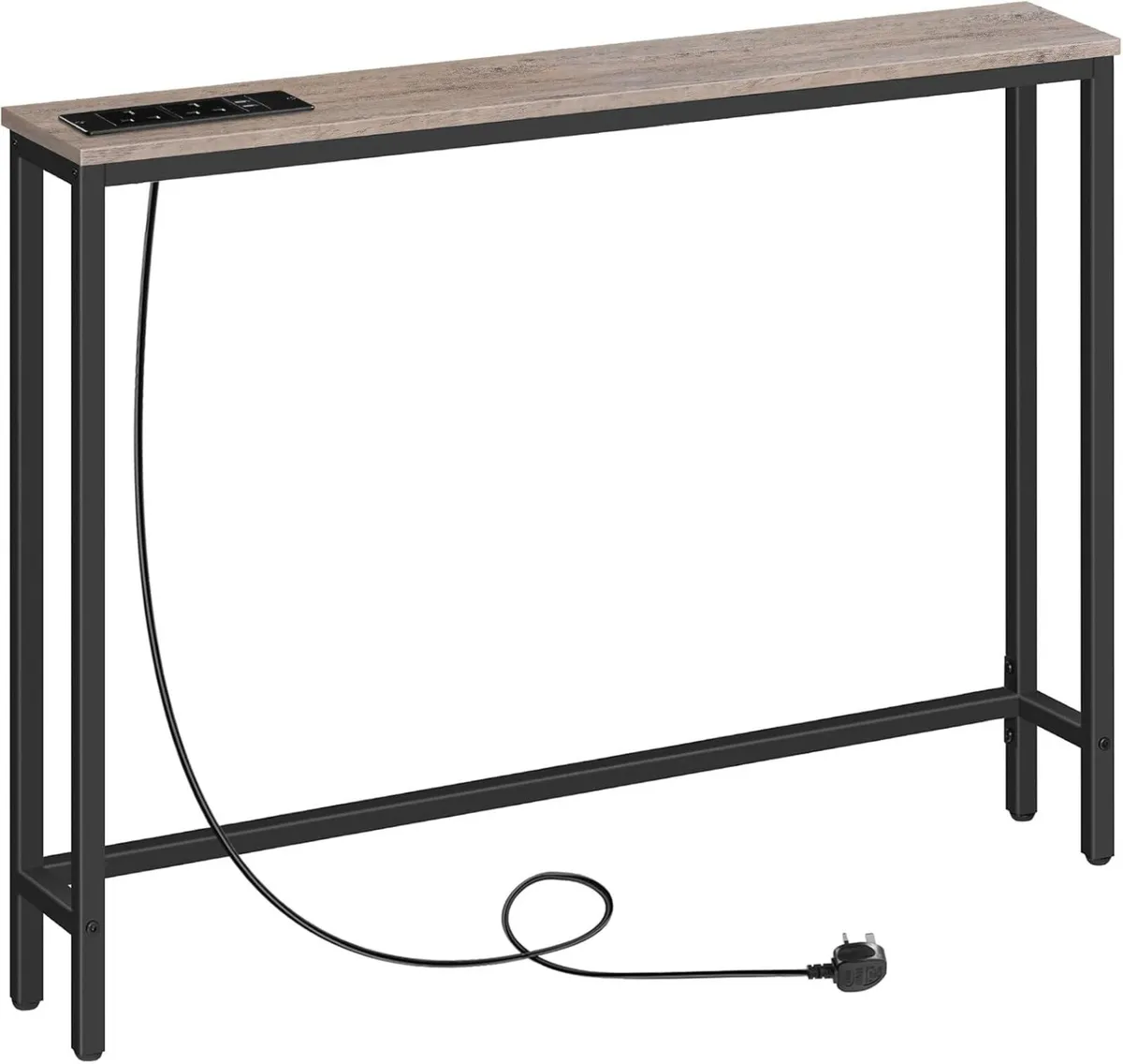 Slim Console Table with Charging Station Narrow - Image 1