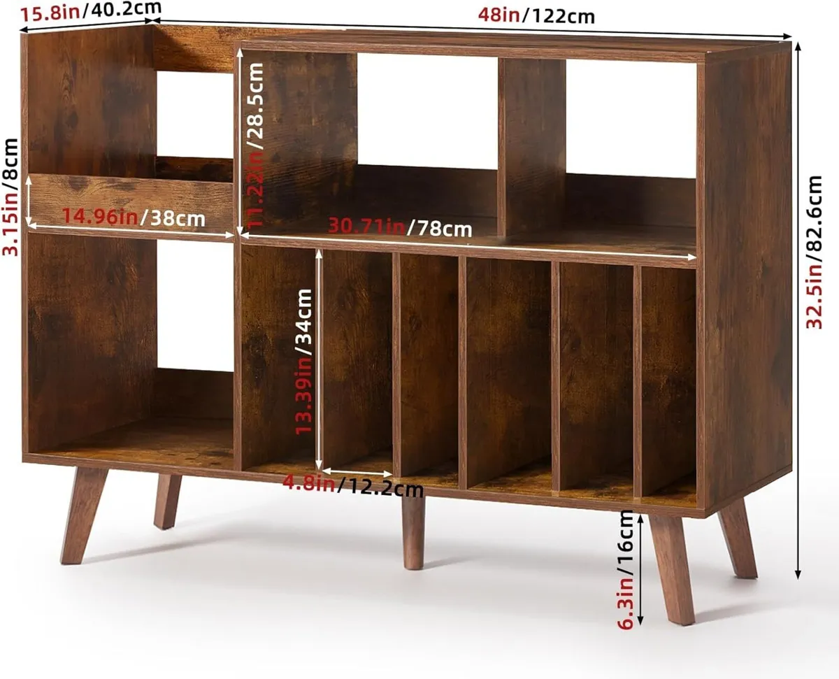 Large Record Player Stand Turntable with Storage - Image 2