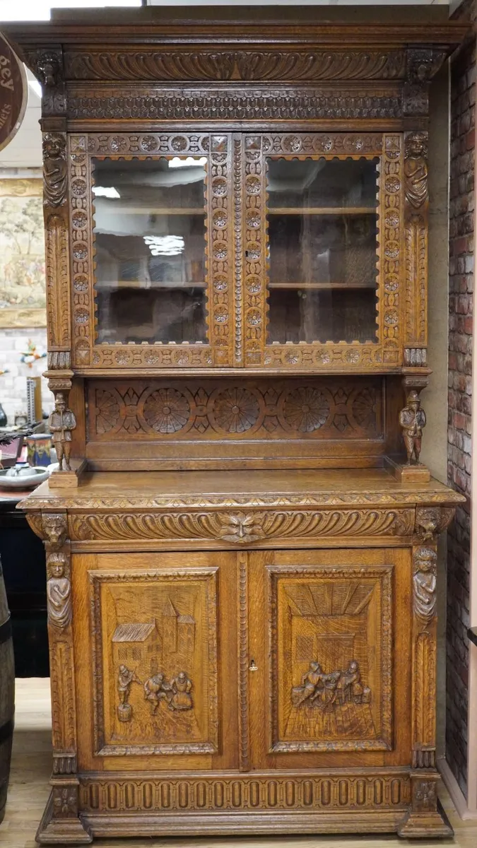 Monumental Carved Buffet Cabinet - Image 2