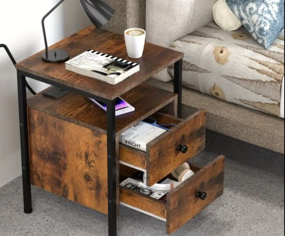 Coffee table Vintage Bedside Table - Image 2